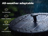 Gardeon Solar Fountain Pumps Bird Bath Battery Backup LED Remote Black 27cm FOUNT-POND-B-LED-250