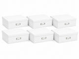 6x Italplast Eazi Fold A3 Paper Document Storage Box in White V563-I541WHT-6PCS