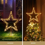 100 LED Christmas Lights Fairy Light Ground Star Garden Decoration Jingle Jollys XMAS-MOT-STAR-WARM