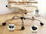 Artiss Executive Office Chair Leather Tilt Beige OCHAIR-G-9314-BG