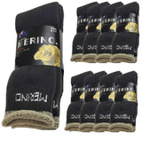 9 Pairs MERINO WOOL SOCKS Mens Heavy Duty Premium Thick Work Socks Cushion BULK - Charcoal - 11-14 V563-9AUSOCKS-CH-11-14