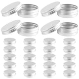 48 Pcs 1 Oz Tins Silver Aluminum Tins Cans Screw Top Round Aluminum Tins Cans with Screw Screw V1192-AZ-W-23764