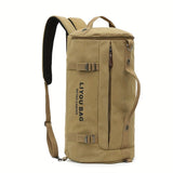 Yellow Black canvas travel, durable travel, spacious carry-on bag, stylish V1347-127-BLA-80833