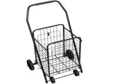 Shopping Cart, Folding Grocery Utility Cart with Swivel Wheels, 40.8 kg Large Load Capacity, Heavy V952-XYC2ZDSTCSJS7HKN9001V0