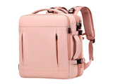 Pink Expandable Travel Laptop Backpack with USB Charging Port - Waterproof Nylon Business Bag with V888-ELOSUNG45059