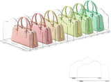 Adjustable Handbag Organizer with Removable Dividers, Clear Acrylic Purse Storage Rack for Closet V1237-ZY-924-364