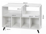 Levede Record Player Stand Vinyl Storage Cabinet Turntable Table 300 Albums EA0305-WH-AU