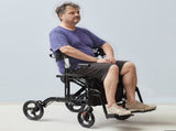 2 in 1 Rollator Walker & Transport Chair for Seniors, Folding Rolling Walker Wheelchair Combo & V952-EHYZXQCKJLQ8L86XDV0