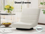 Artiss Floor Lounge & Round Coffee Table Side End Table with Charging Station Set FLOOR-03LIN-V-COF03