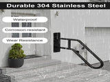 Handrails Outdoor Steps Stair Railing Indoor, 1 to 3 Steps Stairs Wall Mounted Metal Handrail V1370-AZ4-05555
