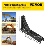 32 inch Backhoe Excavator Thumb Attachments Weld On Adjustable Boom Tractor Excavator 1/2Inch Teeth V952-FCMZ32INCBH12MM01V0