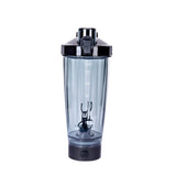 Black Portable Electric Shaker Bottle without LED Light, 550ml Sports Protein Mixer Cup for Gym and V888-ELOSUNG13390
