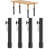 Table Leg Extenders for Folding Tables, Folding Table Legs Extensions for Straight and Bent Legs, V1192-AZ-W-1032