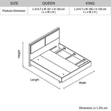 4 Pcs Queen Bedroom Suite with Dresser in Fabric LED Light V43-BDS-MYLS-4PC-DRS-Q