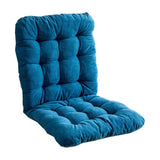 Blue Tufted All-in-One Chair Cushion with Back Support, 15.75x31.5in Thickened Seat Pad for V1370-AZ4-10569