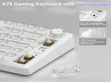 SOLAKAKA A75 75% Gasket Mechanical Keyboard Tri-Mode Hot-Swap Knob XFF3-KYA75-WH