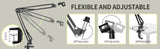 Microphone Radio Broadcasting Stand with 3/8"to 5/8" Screw Adapter and Windscreen Pop Filter V178-14766