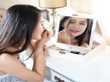 Red Large PU Leather Jewelry Box with Mirror & Lock - Velvet Lined Organizer for Rings, Necklaces & V888-ELOSUNG47337