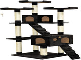 CARLA HOME 180cm Cat Tree Tower for Indoor Cats with Dual Condos, Plush Perches, Sisal Scratching LSB-36383