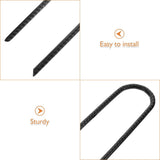 Heavy Duty Steel Stakes, Black, for Garden, High Strength, Easy Installation, 4Pcs V1366-AZ2-W-19488