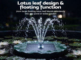Gardeon Solar Fountain Pumps Bird Bath Floating Lotus Desig Water Feature 31cm FOUNT-POND-B-LED-LEAF