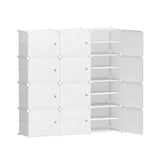 Artiss Shoe Rack DIY 12 Storage Cube Stackable White DIY-SHOE-12-WH