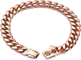 Heavy-Duty Metal Cuban Link Dog Collar with Bone Charm 14mm Stainless Steel Hip-Hop Chain Necklace V1341-ZY-3AAZ2ATY-BLACK-14MM56CM22IN
