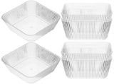 Large Clear Plastic Bowls for Kitchen Tableware - and Practical, 12Pcs V1370-AZ4-16034