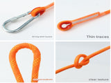 Red 10mm Double Hook Climbing Rope Set - 20m Durable Outdoor Safety Rescue Cord V888-ELOSUNG46799