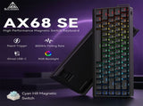 SOLA AX68 Mechanical Keyboard, Gasket Mount Hot Swappable RGB Tri-Mode Wireless Keyboardwhite V1300-AX68-WHITE