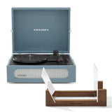 Crosley Voyagertooth Portable Turntable Bundled Crosley Record Storage Display Stand - Washed V398-CR8017BSS-WB4