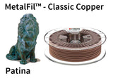 Copper-filled PLA based filament MetalFil 1.75mm Classic Copper 750 gram 3D Printer Filament V177-175METFIL-COP-0750