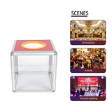 Clear Box with Lock for Fundraising and Votes Collection, Simple Design 1Pc V1366-AZ2-W-18678