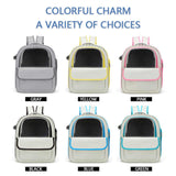 Grey Spacious Pet Carrier Backpack with Clear Window - Comfortable Travel Bag for Cats & Small Dogs V888-ELOSUNG27129