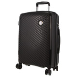 Pierre Cardin Inspired Milleni Cabin Luggage Bag Travel Carry On Suitcase 54cm - Black V563-MONACO-CABIN-BLACK