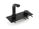 Matt Black Round Basin Mixer Bathtub Wall Mounted Faucet Tap Laundry Spout Set V1233-KRD301B