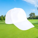 16 Packs Dome Baseball Caps, Customizable Polyester Adjustable Hats, Blank White Caps for Travel, V1369-AZ3-W-08592