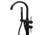 WELS Matt Black Bathtub Filler Free Standing Mixer Faucet Tap Spout HandHeld Set V1233-KRD602BL