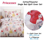 Caprice Disney Princesses Pink Licensed Quilt Cover Set Single V442-CAP-QUILTCS-PRINCESSES1543-PINK-SB