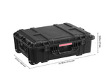 2.5 Cu.ft Weatherproof Hard Case, Waterproof Hard Case with Rolling Wheels and Retractable Pull V952-FFYLGX30LFYC2ZF5YV0