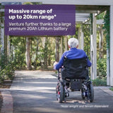 EQUIPMED Electric Folding Wheelchair, Wide Bariatric Chair Seat, Comfortable for S-XL, Long Range, V219-HELWLCEQPKK4A