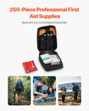 VEVOR Survival First Aid Kit 250 Pieces Emergency Medical Trauma Bag for Camping V952-JJBNL250JZYJVKQNX001V0