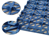 7 Pack Modular Interlocking Cushion Rubber Mat Floor Tile Mats Drain Pool Patio Balcony Yard Pet V1370-AZ4-06335