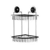 Double Corner Shelf Removable Suction BLACK V274-HA-KL-23743-B