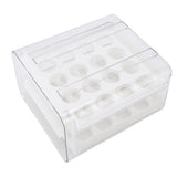 Egg Drawer Double Layer Transparent 32 Lattice Large Capacity Egg Storage Box for Refrigerator White V1294-YM0716-3118220147113