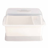 Dish Drainer Minimalist Dustproof Space Saving Dish Drying Bowl with Lid for Home Kitchen M V1294-YM0716-3118220114211