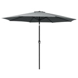 Instahut 3m Outdoor Umbrella Beach Pole Garden Patio Tilt Charcoal UMB-POLE-3-TIL-CO