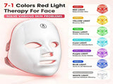 Red Light Mask for Face, 7 Color Red Light Facial Masks, At-Home Facial Care Device, Portable, V1107-110-08357-WHT-230MM
