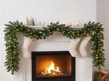 Christabelle 2.74m Highland Pine Christmas Garland Pre Lit Warm White LED Mantel Staircase Xmas 112_WFLHP274