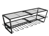 P&P Heavy Duty Power Tool Organizer with 7 Drill Holders Wall Mounted Garage Storage Rack for Tools V767-JJ-ZZ1673